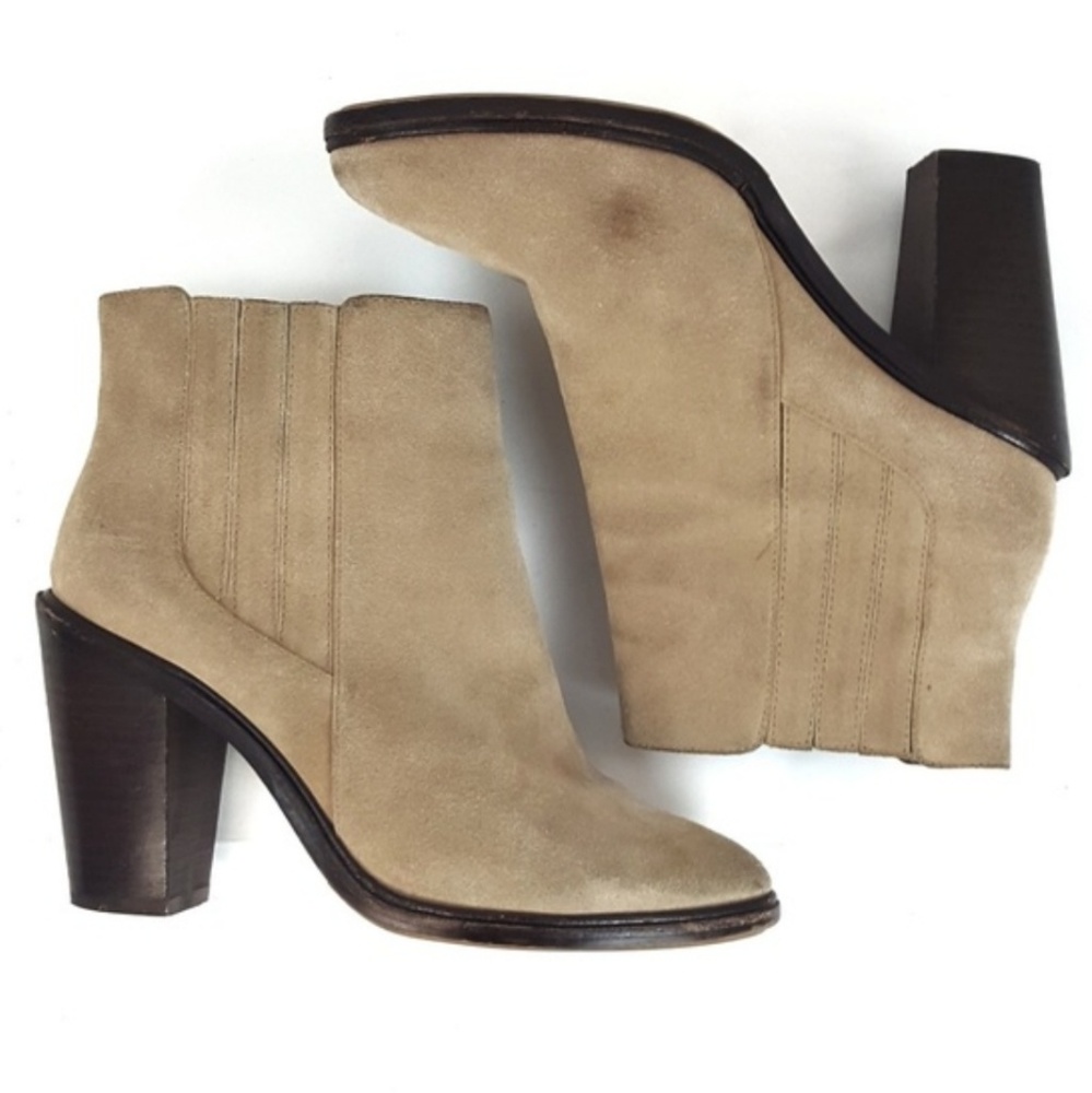 Joie CloeeTaupe High Heel Ankle Suede Boots 9